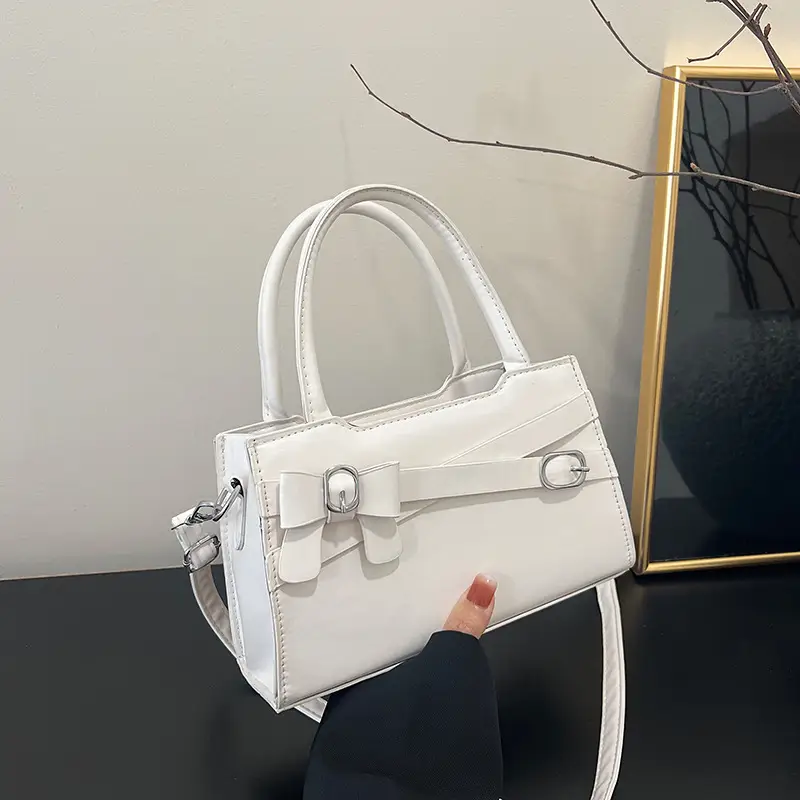 Women's Black Textured Shoulder Crossbody Bag - Image 6