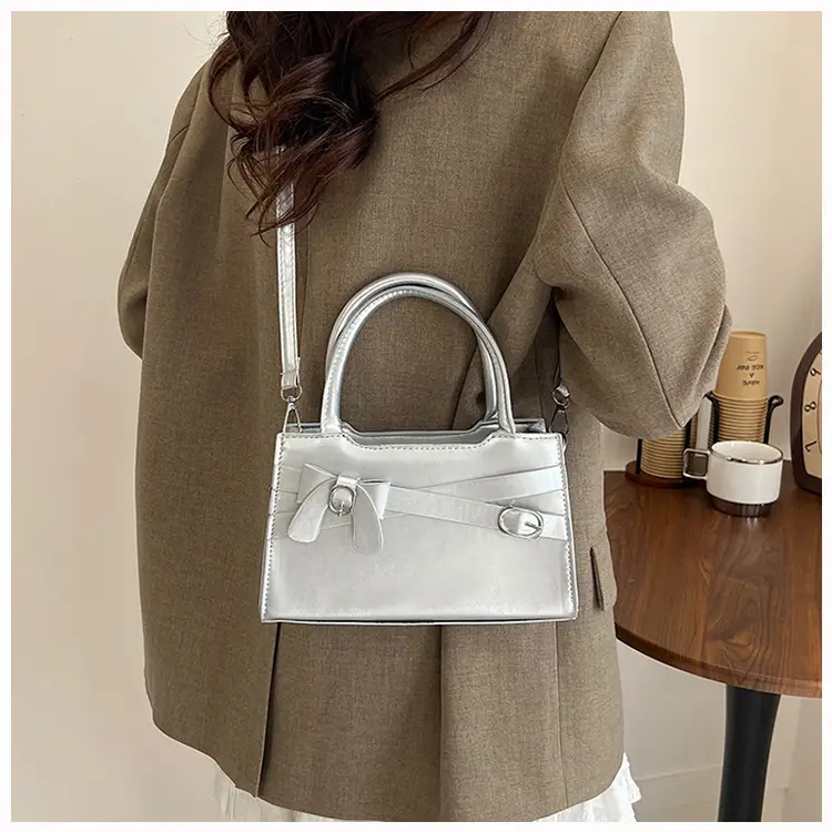Women's Black Textured Shoulder Crossbody Bag — feature 17