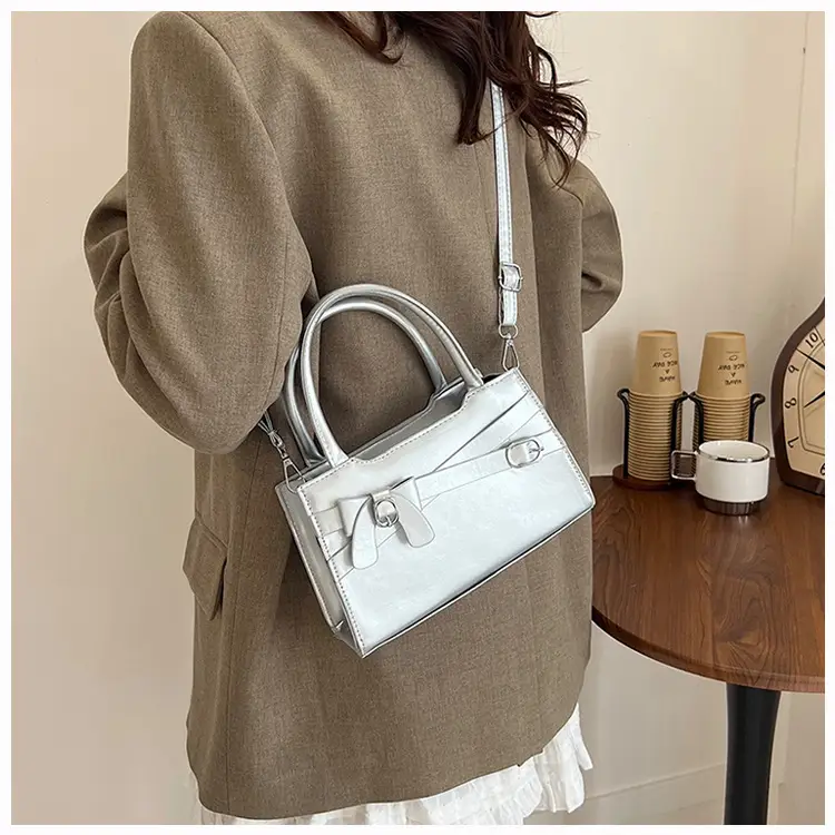 Women's Black Textured Shoulder Crossbody Bag — feature 18
