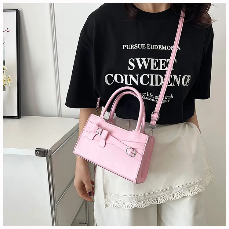 Women's Black Textured Shoulder Crossbody Bag — feature 7