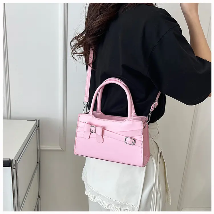 Women's Black Textured Shoulder Crossbody Bag — feature 8