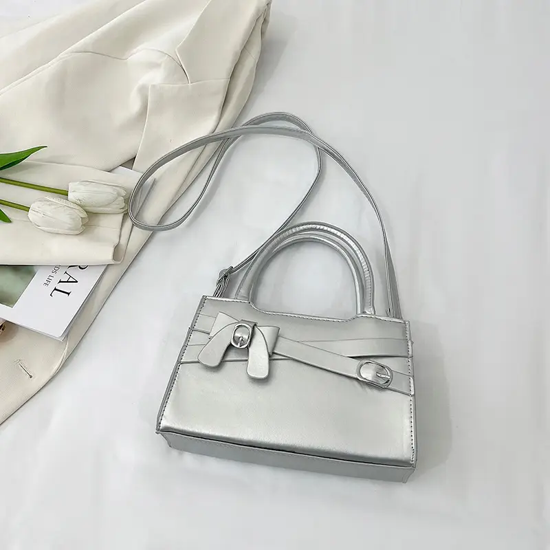 Women's Black Textured Shoulder Crossbody Bag - Image 3