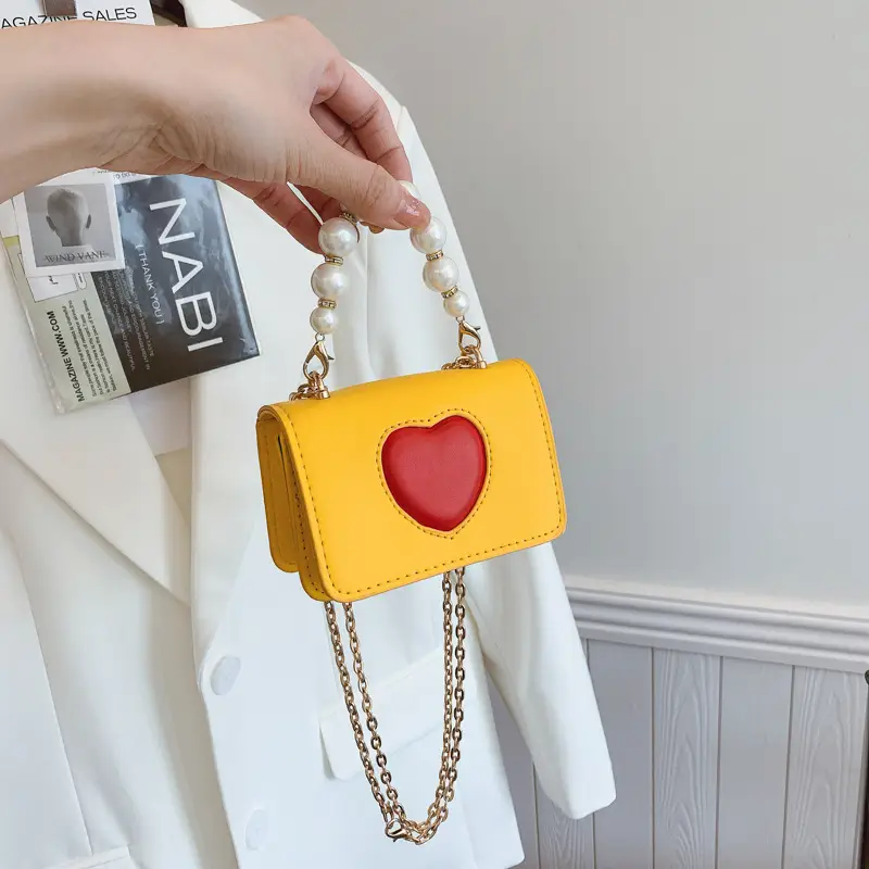 Korean Style Love Heart Crossbody Bag for Girls Girls