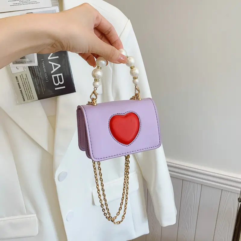 Korean Style Love Heart Crossbody Bag for Girls Girls