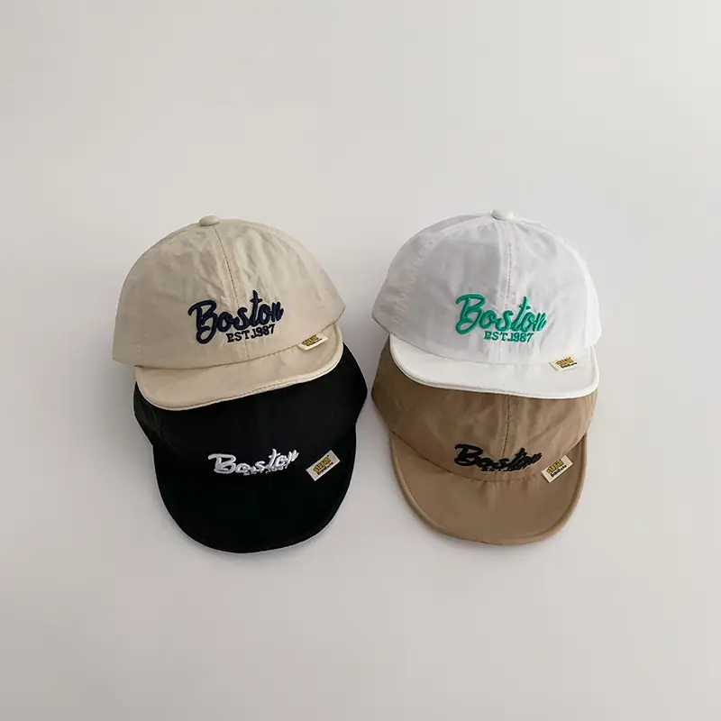 Baby Cap Spring Summer Thin Quick-Drying Sunshade Sunscreen Cap Korean Letter Travel Baseball Cap - Image 8
