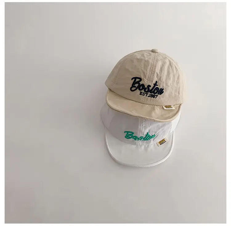 Baby Cap Spring Summer Thin Quick-Drying Sunshade Sunscreen Cap Korean Letter Travel Baseball Cap — feature 3