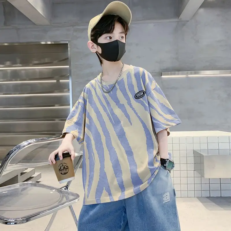 Boy Cotton Striped Shorts Summer Casual Top - Image 5