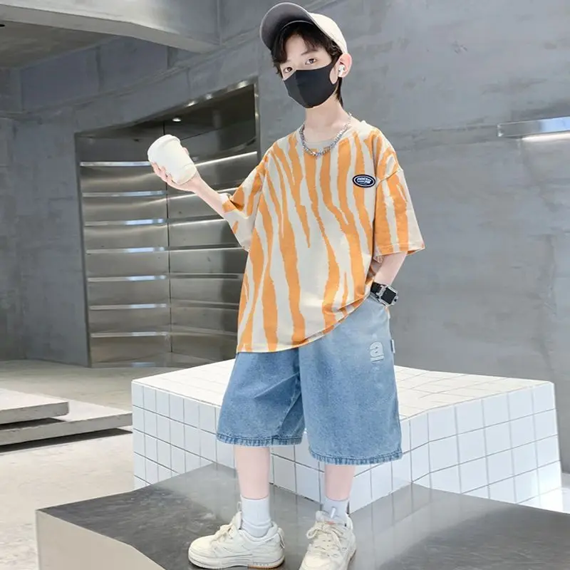 Boy Cotton Striped Shorts Summer Casual Top - Image 6