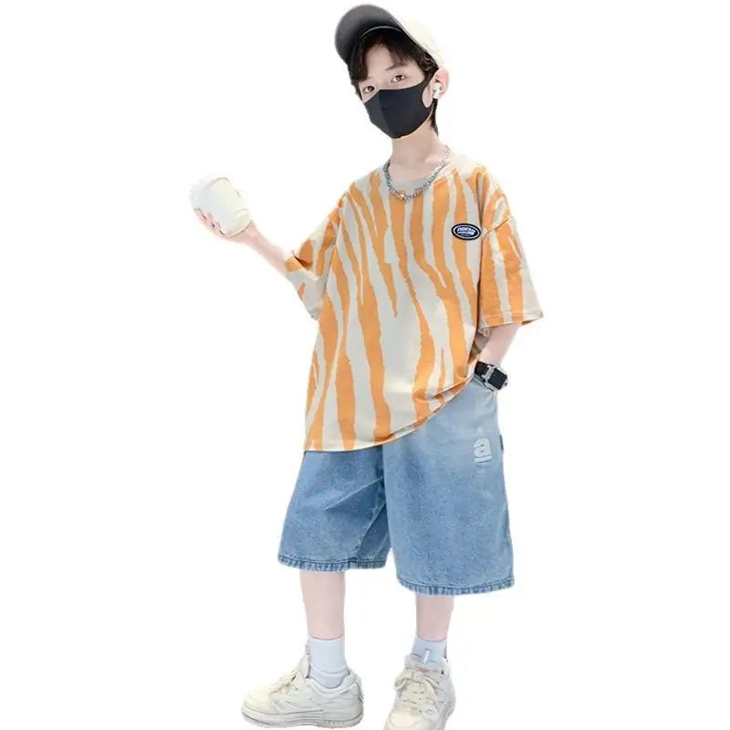 Boy Cotton Striped Shorts Summer Casual Top - Image 7