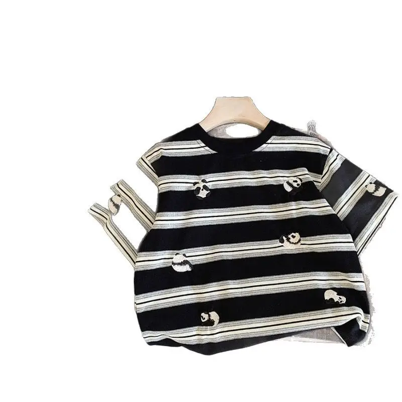 Boys Cotton Striped T-Shirt 2025 Summer - Image 9