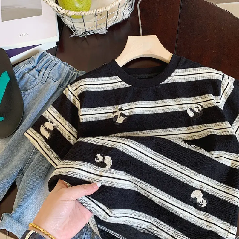 Boys Cotton Striped T-Shirt 2025 Summer — feature 20