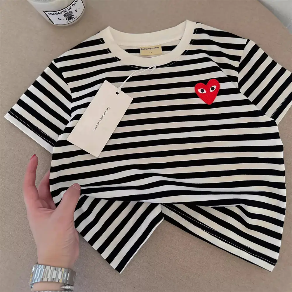 Boys Cotton Striped T-Shirt 2025 Summer - Image 2