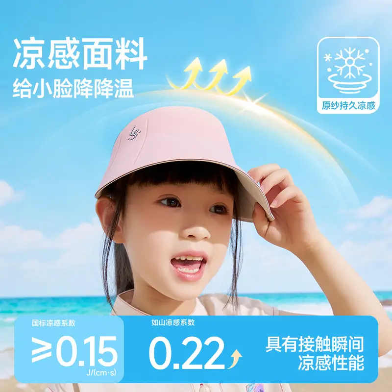 Rushan Children Sunscreen Hat Yellow Boneless Outdoor - Image 3