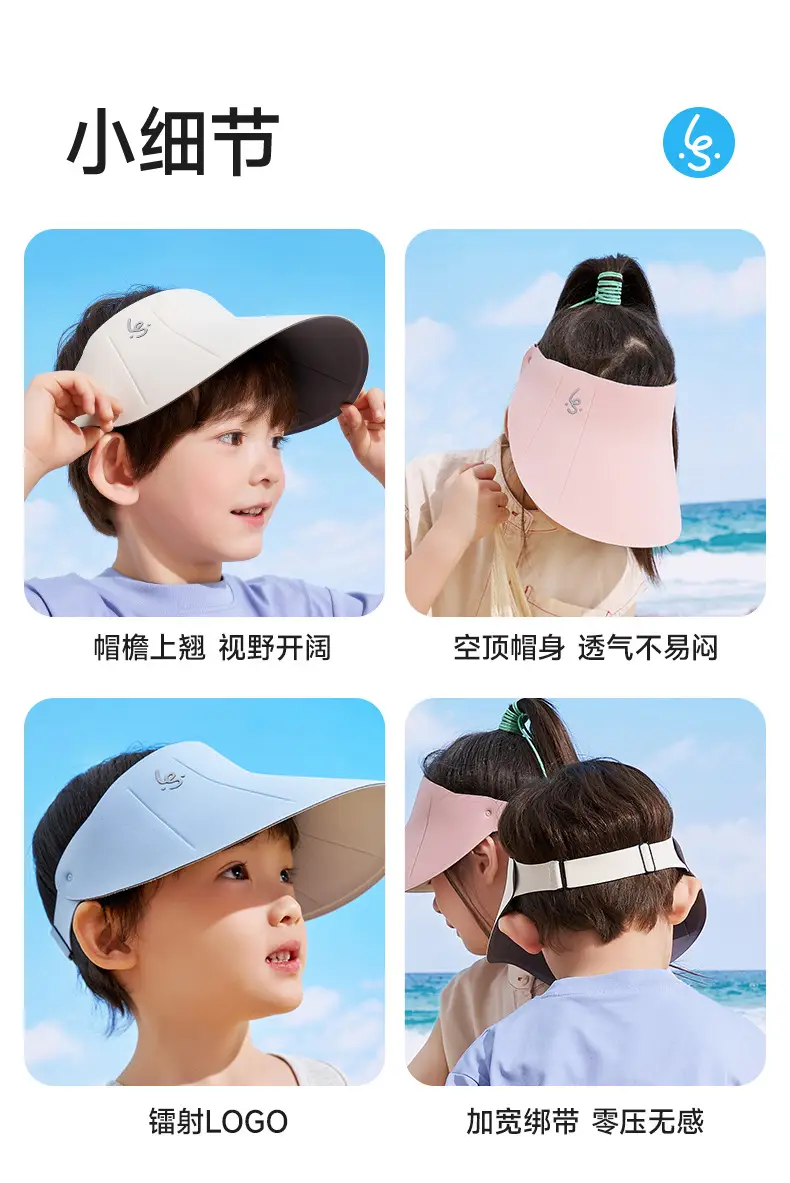 Rushan Children Sunscreen Hat Yellow Boneless Outdoor — feature 16
