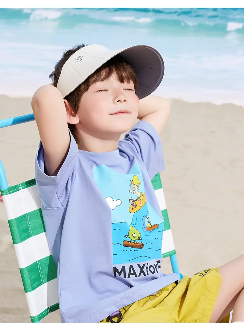 Rushan Children Sunscreen Hat Yellow Boneless Outdoor — feature 18