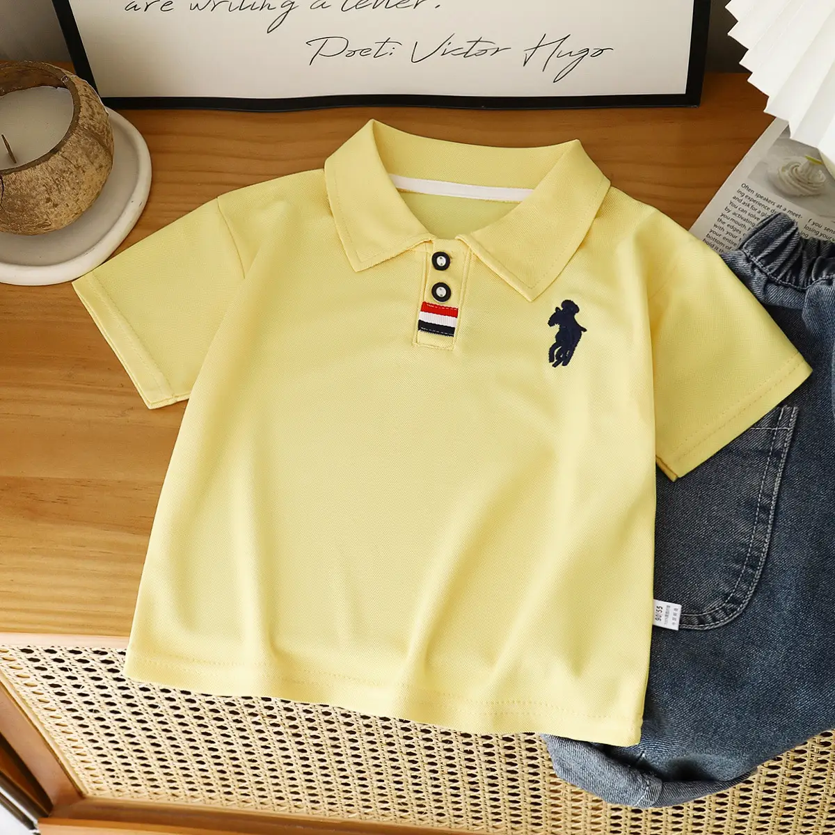 Children's Yellow Polo T-Shirt Summer Wear 2025 - Image 3