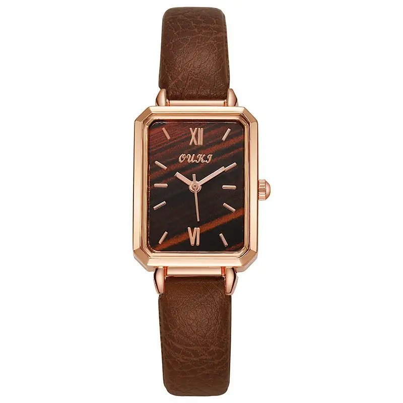 Simple Temperament Light Luxury Small Green Watch Retro Small Square Watch Women's Watch Students Internet Popular Fashion Gift Women's Watch