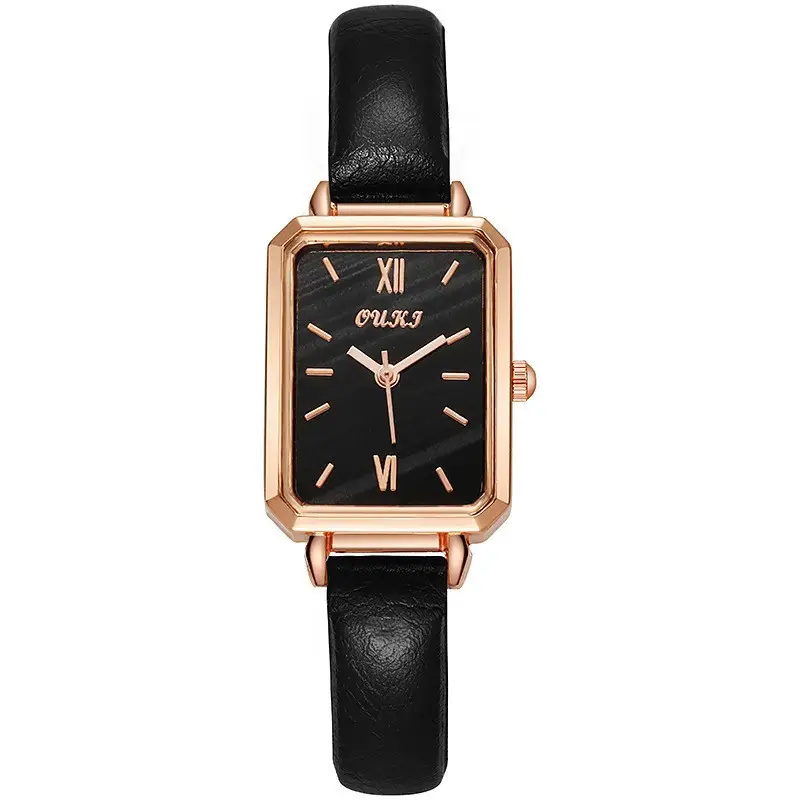 Simple Temperament Light Luxury Small Green Watch Retro Small Square Watch Women's Watch Students Internet Popular Fashion Gift Women's Watch