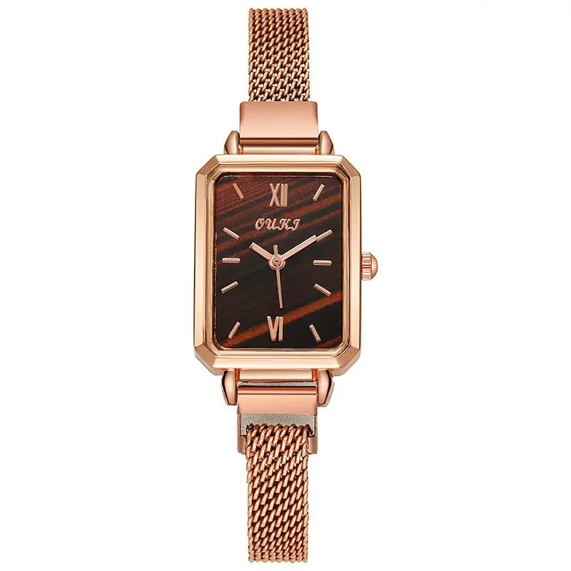 Simple Temperament Light Luxury Small Green Watch Retro Small Square Watch Women's Watch Students Internet Popular Fashion Gift Women's Watch