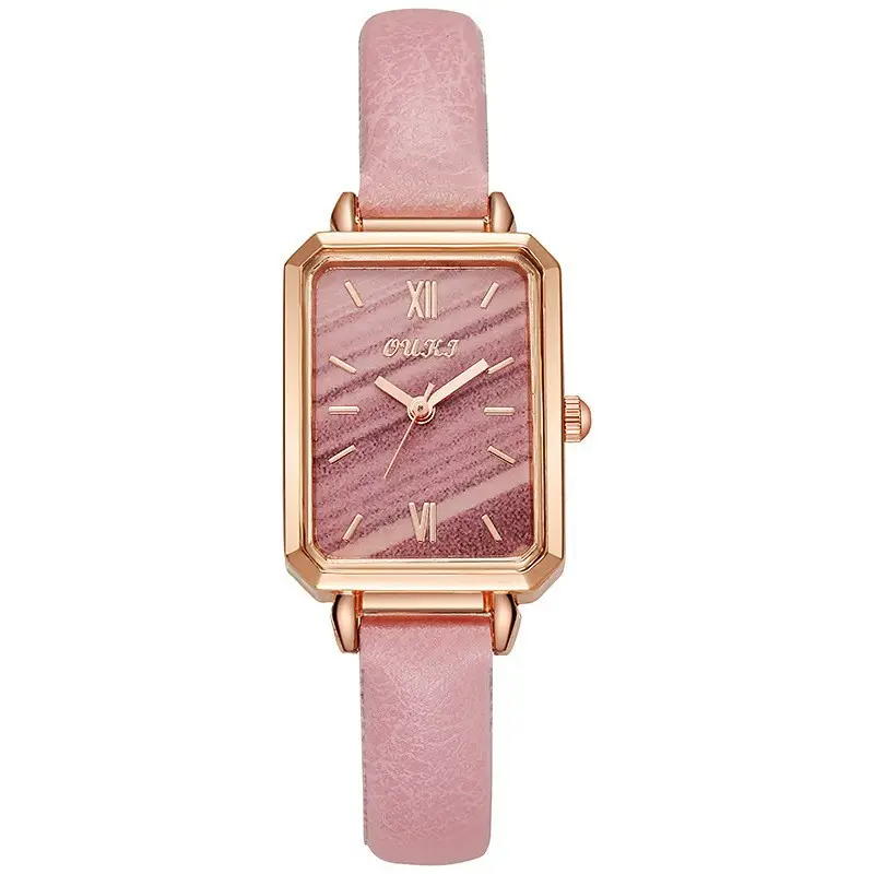 Simple Temperament Light Luxury Small Green Watch Retro Small Square Watch Women's Watch Students Internet Popular Fashion Gift Women's Watch