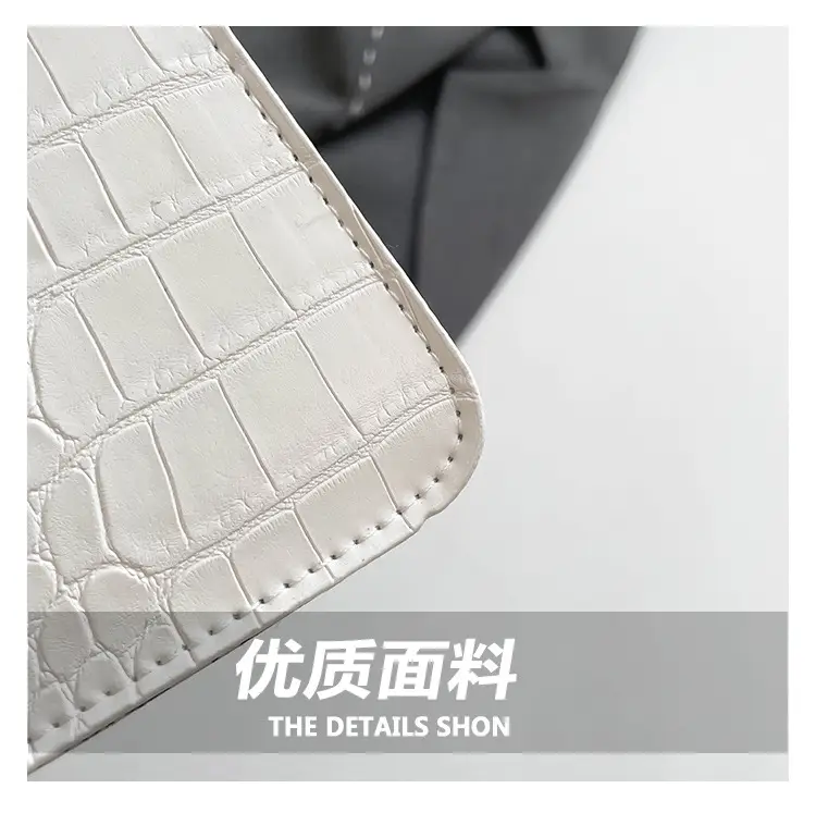 2025 Croc Pattern Shoulder Crossbody Bag Brown White Black β feature 5