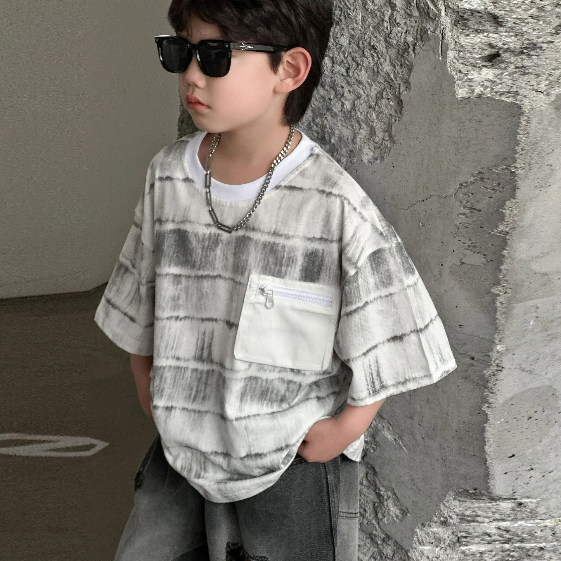 Boys Pure Cotton Tie-Dye Short Sleeve T-Shirt Medium — feature 8