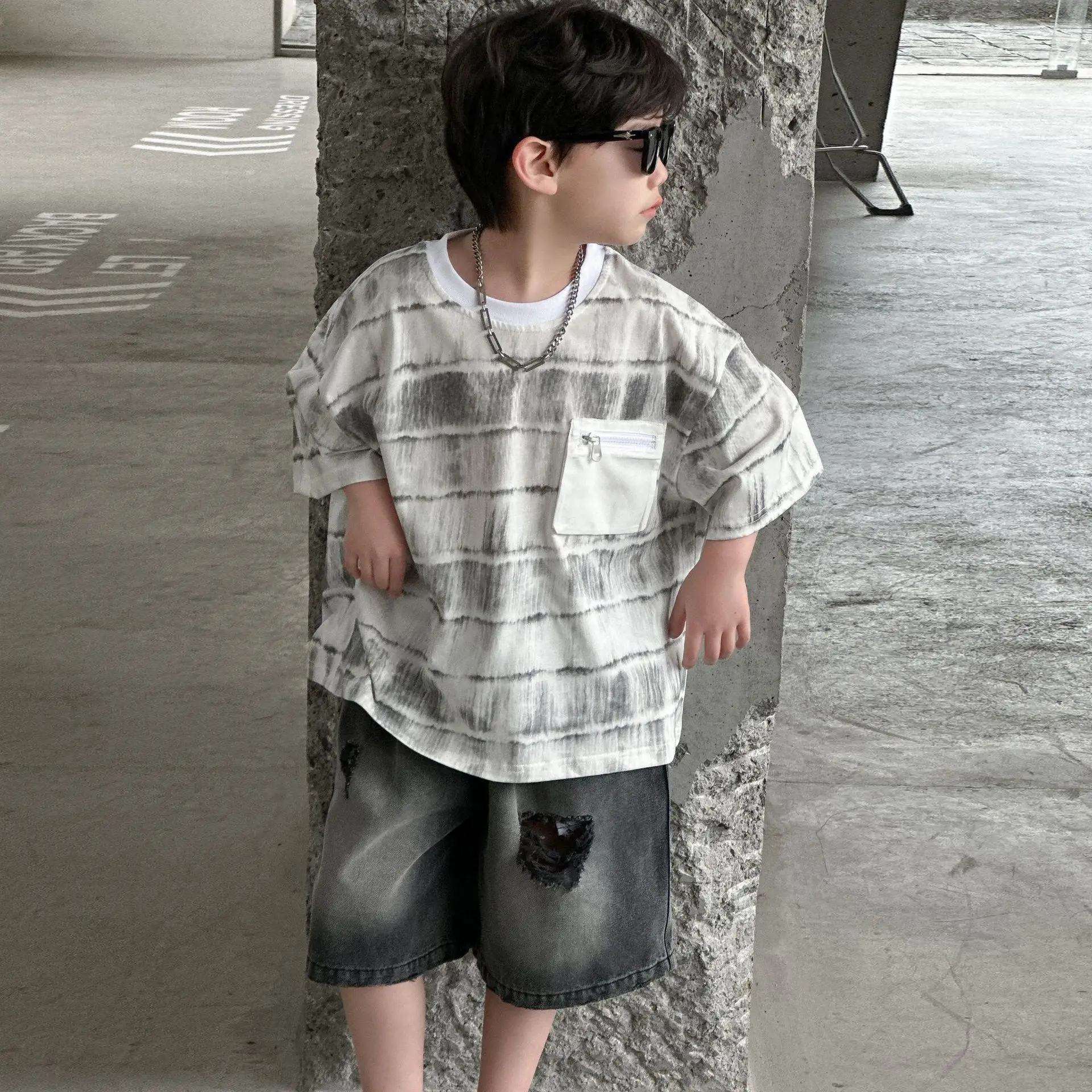 Boys Pure Cotton Tie-Dye Short Sleeve T-Shirt Medium — feature 9