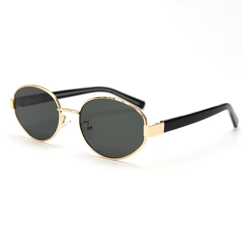 Women's UV400 Metal Sunglasses with Tortoise Gate Frames