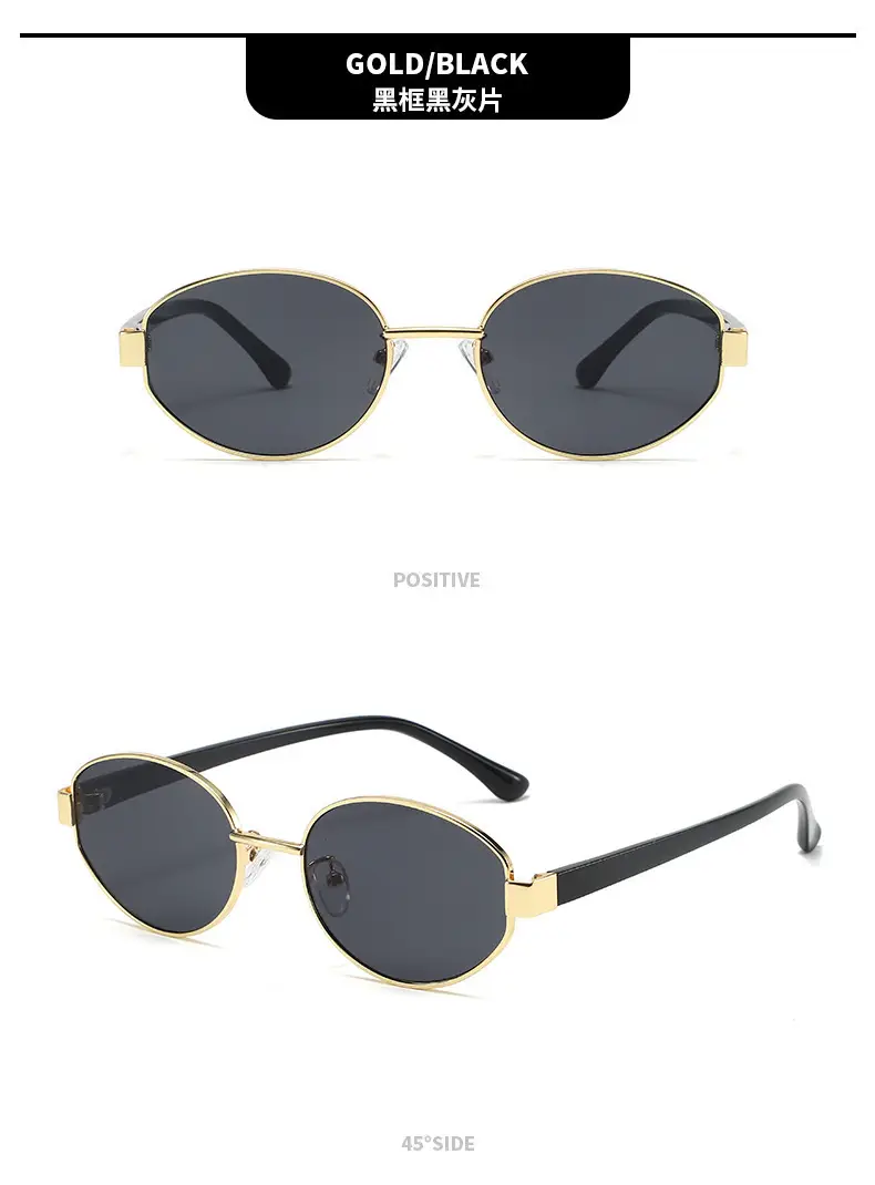 Women's UV400 Metal Sunglasses with Tortoise Gate Frames — feature 7