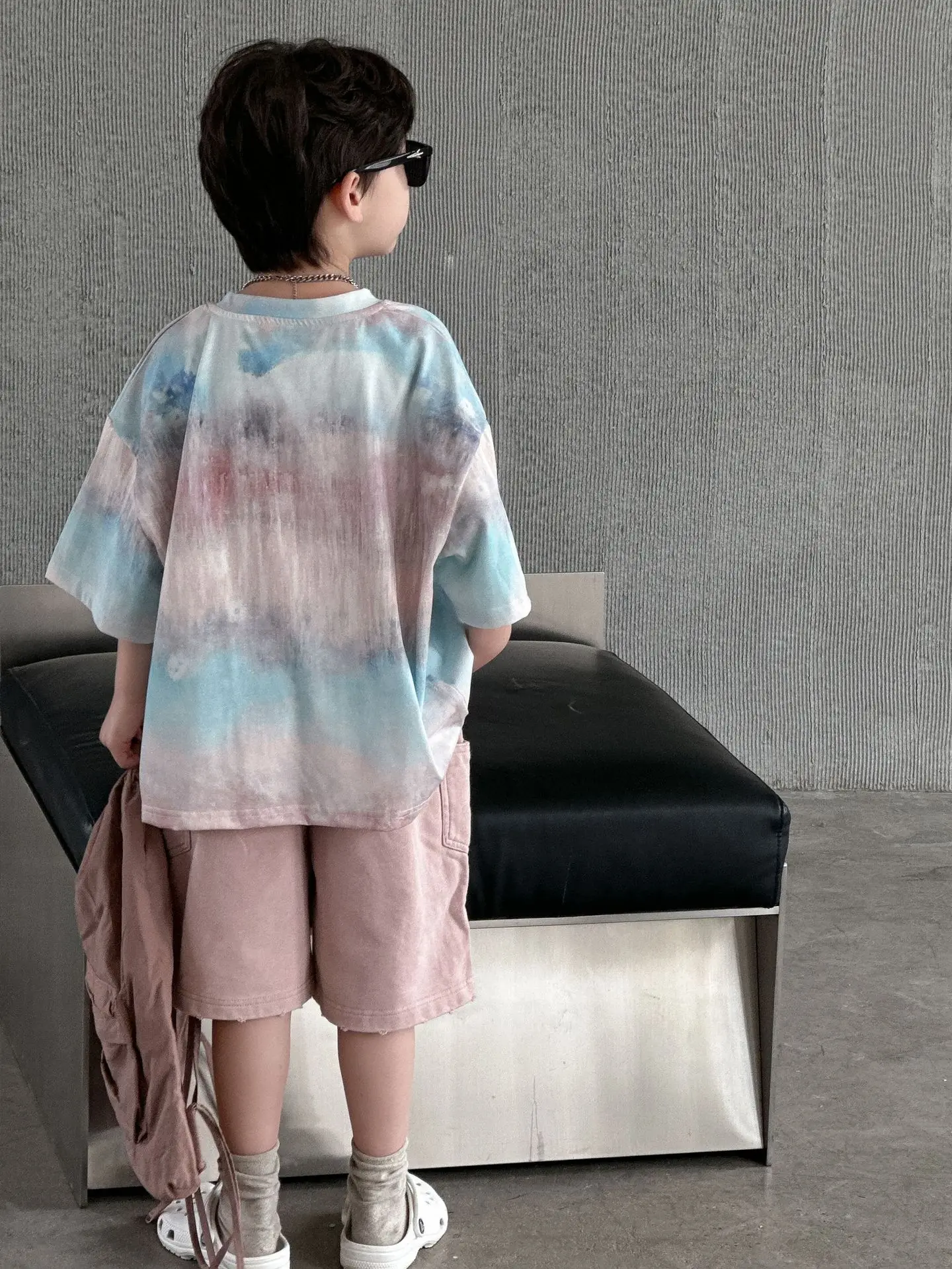 Boys Cotton Tie-Dye Shorts Set Summer 2025 - Image 6