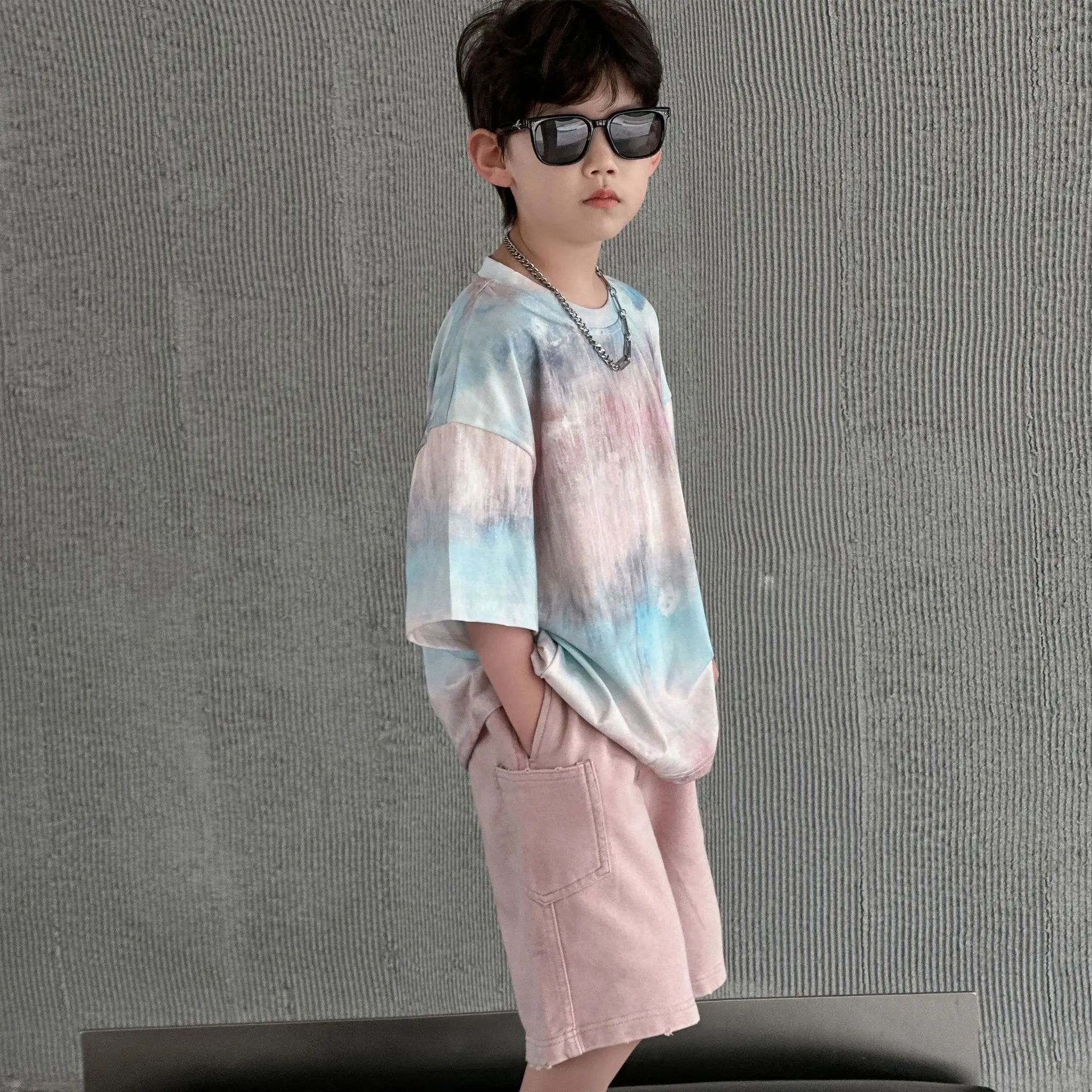 Boys Cotton Tie-Dye Shorts Set Summer 2025 — feature 2