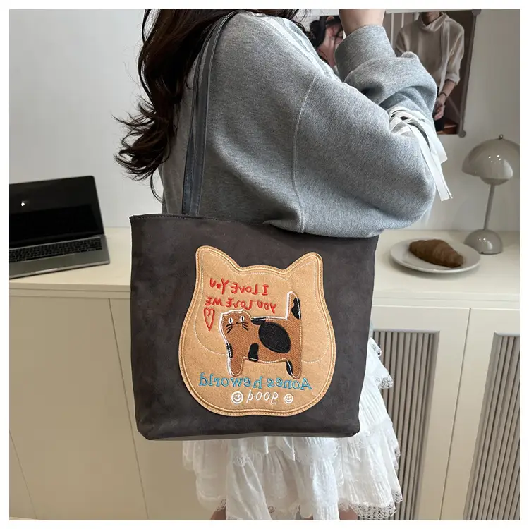 Korean Cat Design Large Capacity Women's Tote Bags — feature 11