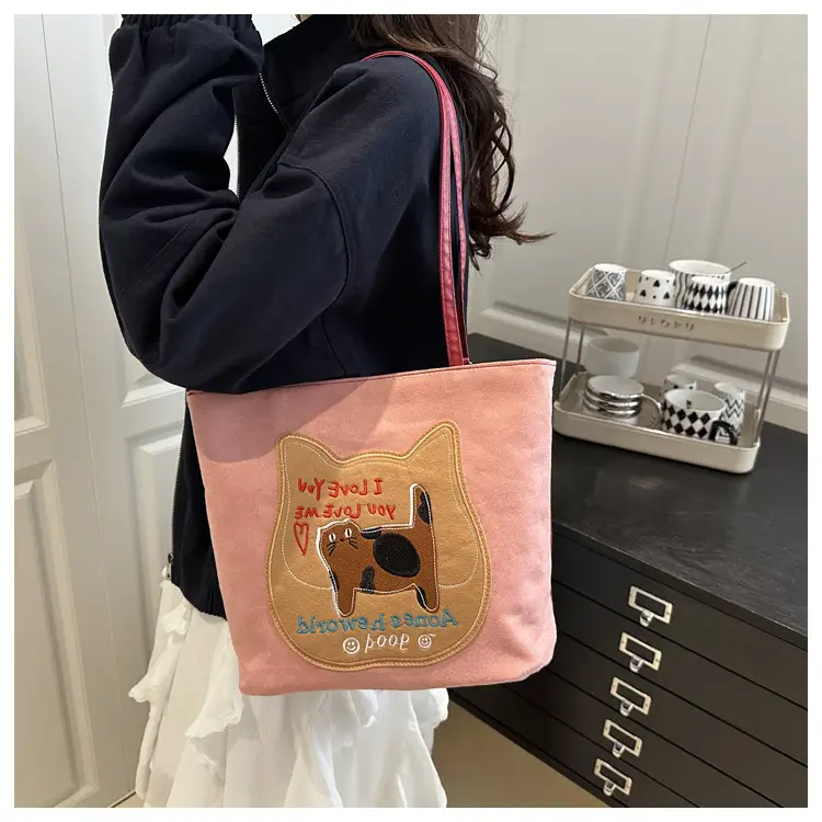 Korean Cat Design Large Capacity Women's Tote Bags — feature 9