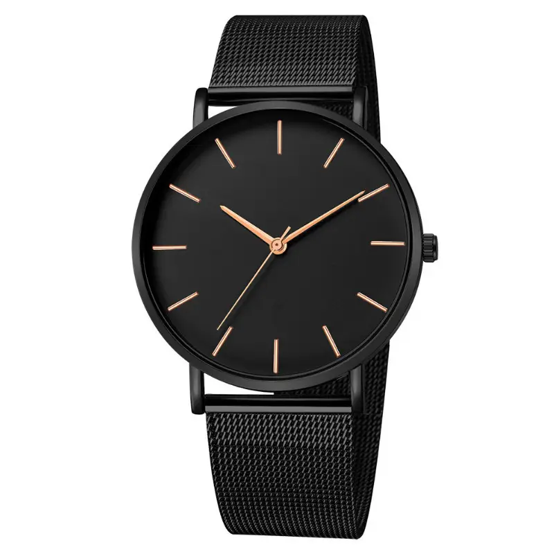 Factory direct foreign trade men's business quartz watch explosions fashion mesh watch simple atmosphere watch wholesale