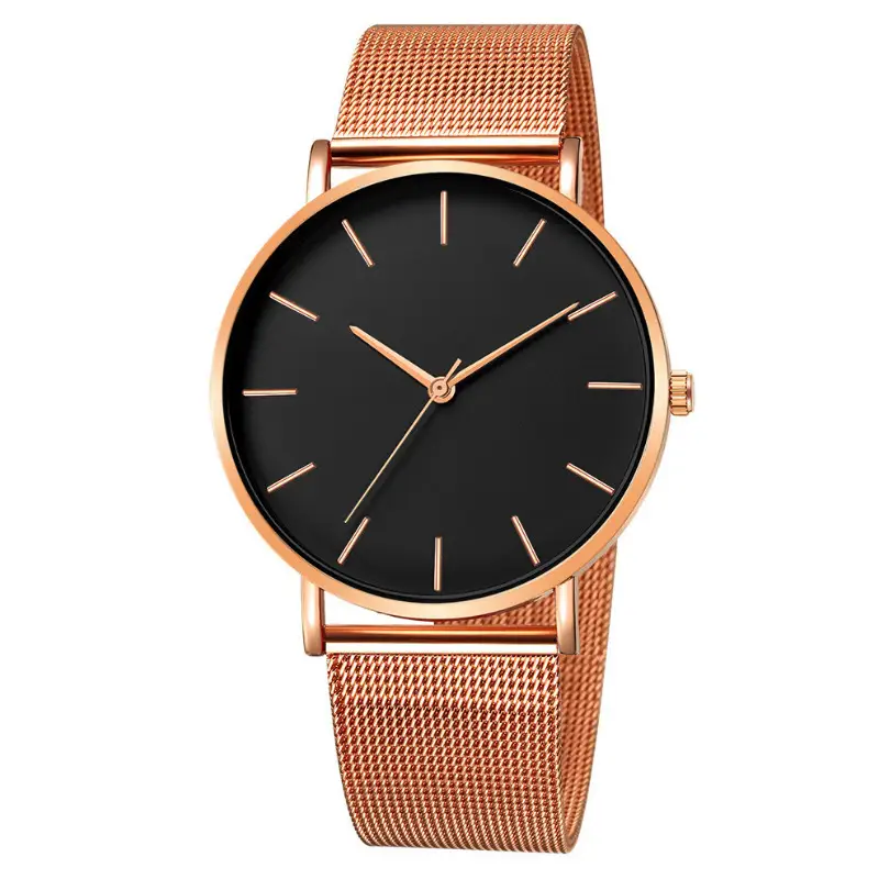 Factory direct foreign trade men's business quartz watch explosions fashion mesh watch simple atmosphere watch wholesale