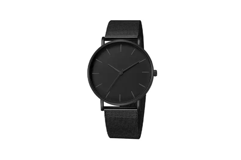 Factory direct foreign trade men's business quartz watch explosions fashion mesh watch simple atmosphere watch wholesale — feature 6