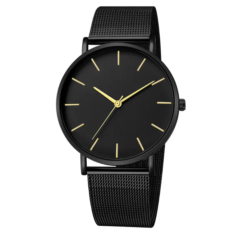 Factory direct foreign trade men's business quartz watch explosions fashion mesh watch simple atmosphere watch wholesale