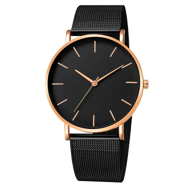Factory direct foreign trade men's business quartz watch explosions fashion mesh watch simple atmosphere watch wholesale