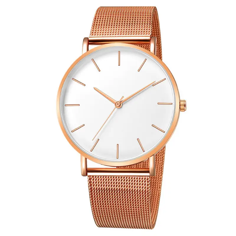 Factory direct foreign trade men's business quartz watch explosions fashion mesh watch simple atmosphere watch wholesale