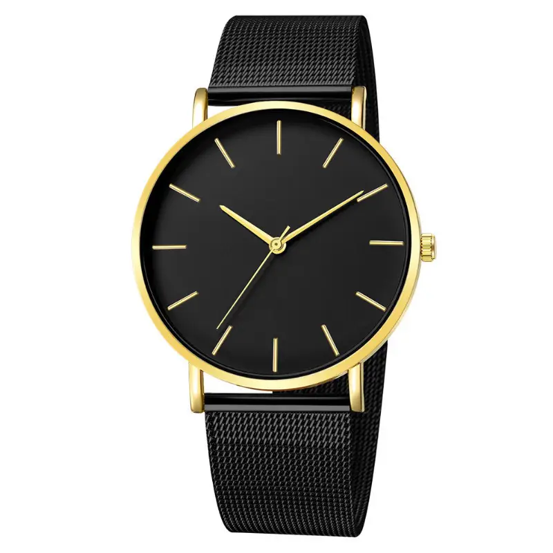 Factory direct foreign trade men's business quartz watch explosions fashion mesh watch simple atmosphere watch wholesale