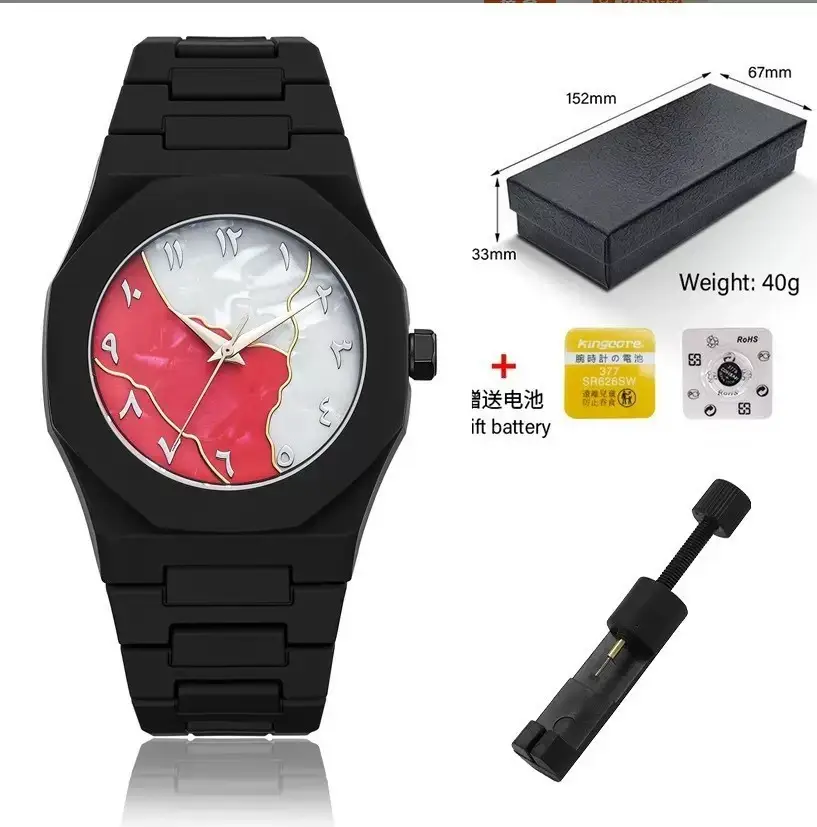 Men's Black Eight-Shaped Quartz Watch Wholesale - Image 19