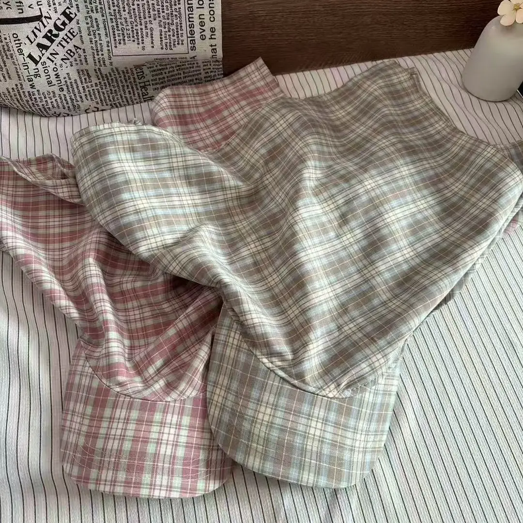 Korean Plaid Turban Hat for Women Spring Summer - Image 7