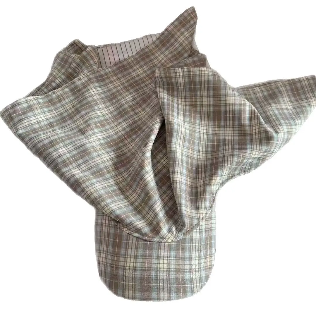 Korean Plaid Turban Hat for Women Spring Summer - Image 9