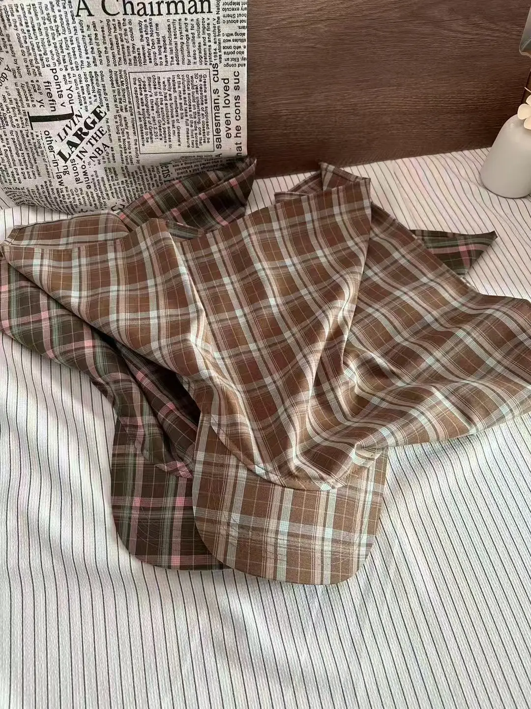 Korean Plaid Turban Hat for Women Spring Summer — feature 9