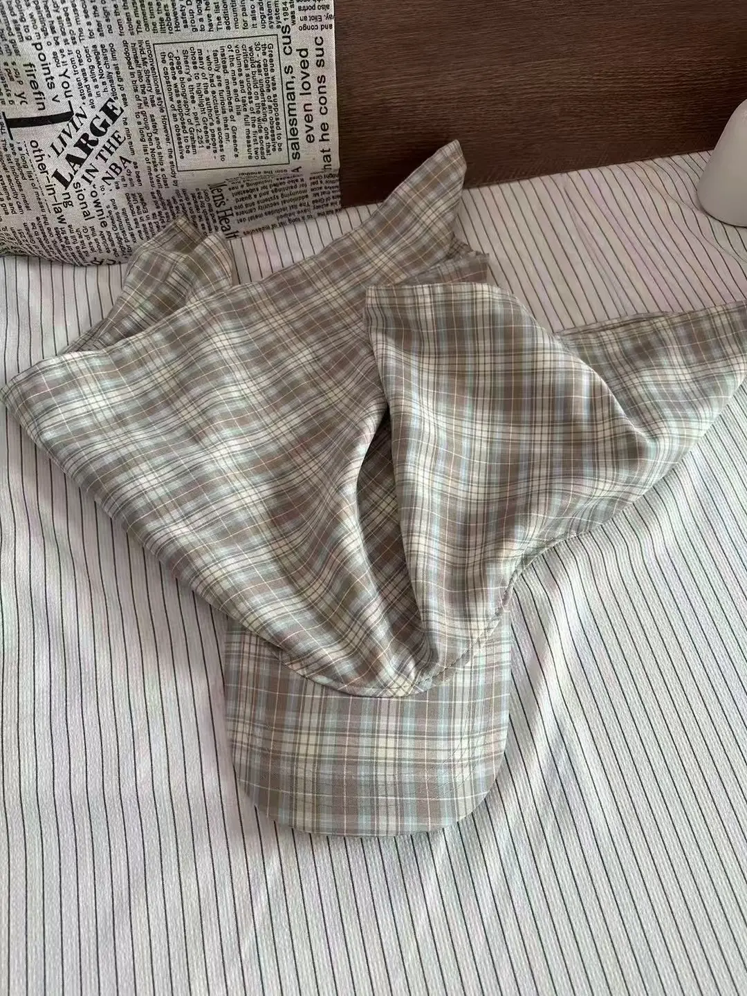 Korean Plaid Turban Hat for Women Spring Summer - Image 3