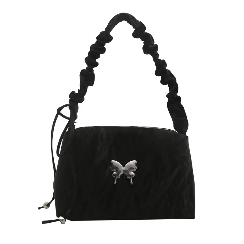 Silver Ruffled Crossbody Tote Bag for Women 2025 - Image 10