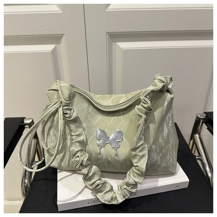 Silver Ruffled Crossbody Tote Bag for Women 2025 — feature 10