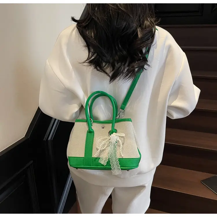 Green Contrasting Women's Shoulder Bag 2025 New — feature 10