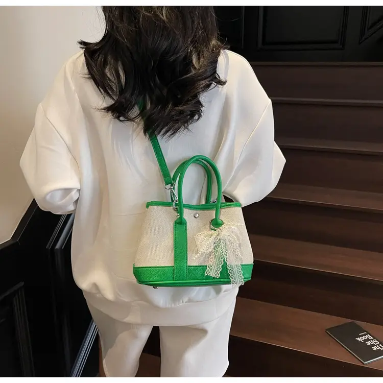 Green Contrasting Women's Shoulder Bag 2025 New — feature 9