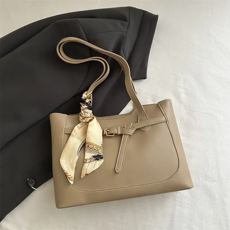 Women's Korean Style Beige Tote Bag 2025 Spring Summer - Image 2